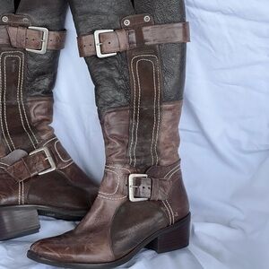 Matisse Two-Tone Leather Heeled Boots